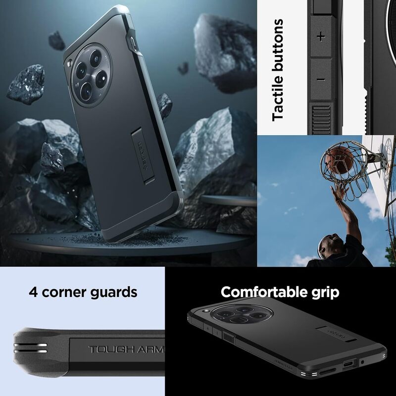 Spigen Tough Armor for OnePlus 12 case cover with Extreme Impact Foam - Black